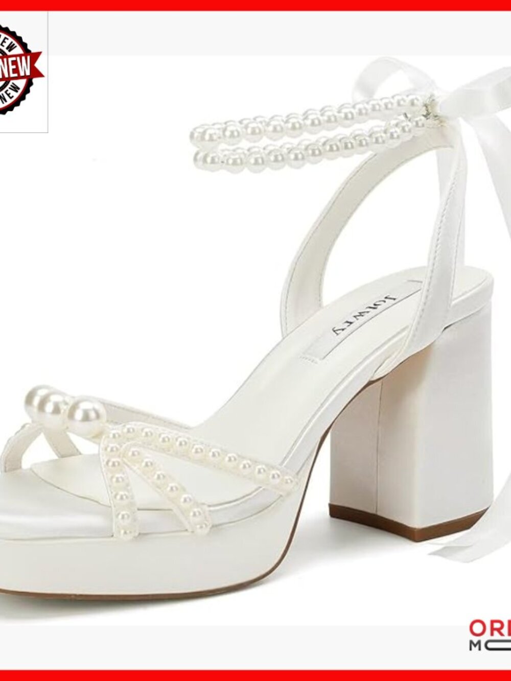 Pearl Platform Heeled Sandals Wedding Shoes Size US 6-11